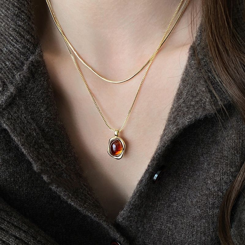 Fashion Vintage Double Layer N - огляд і ціна Layered Pendant Necklace Aesthetic