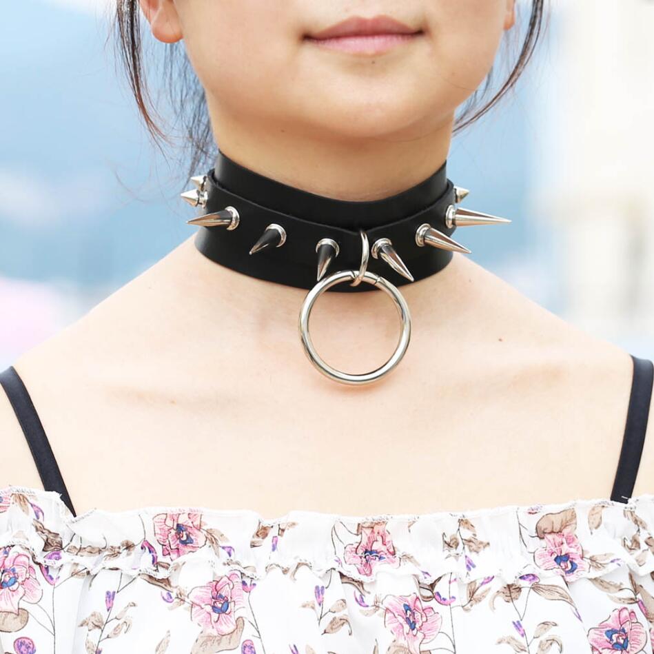Long Spiked Choker Punk Collar - огляд і ціна Goth Punk Spike Choker