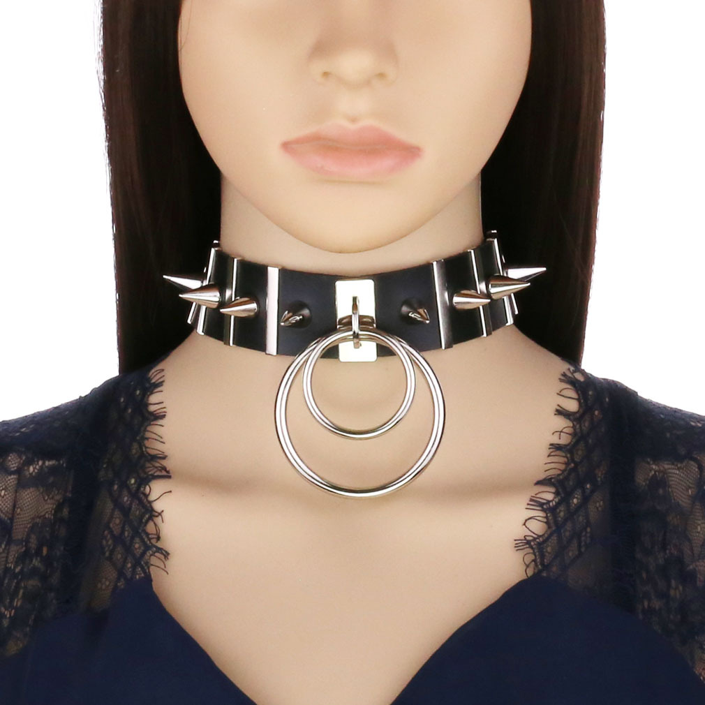 Big Spikes Choker Leather Coll - огляд і ціна Goth Punk Spike Choker