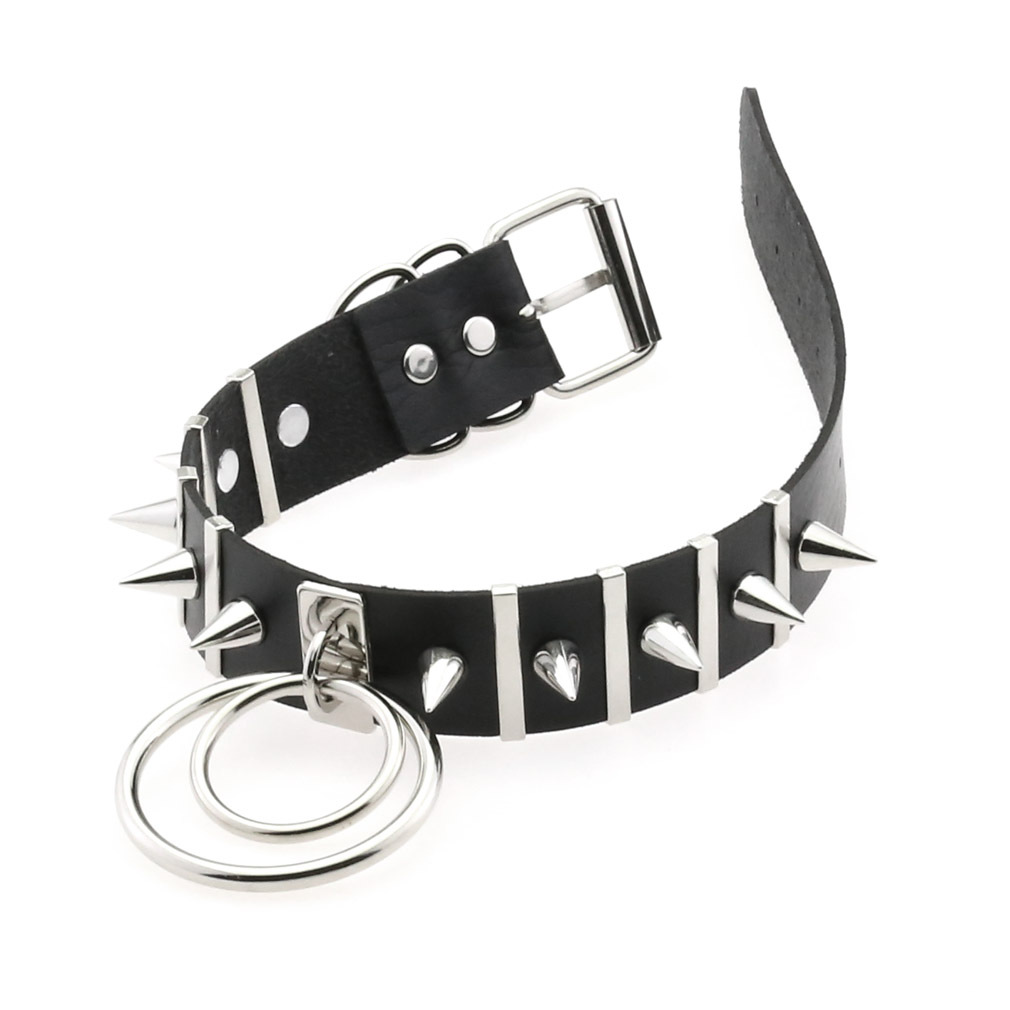 Big Spikes Choker Leather Coll - огляд і ціна Goth Punk Spike Choker