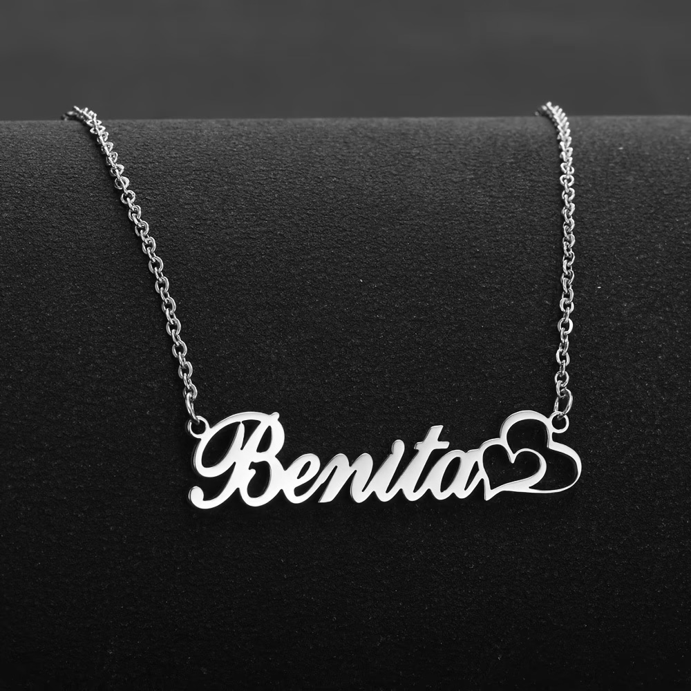 Personalized Double Heart Cust - огляд і ціна Custom Name Necklace Stainless Steel