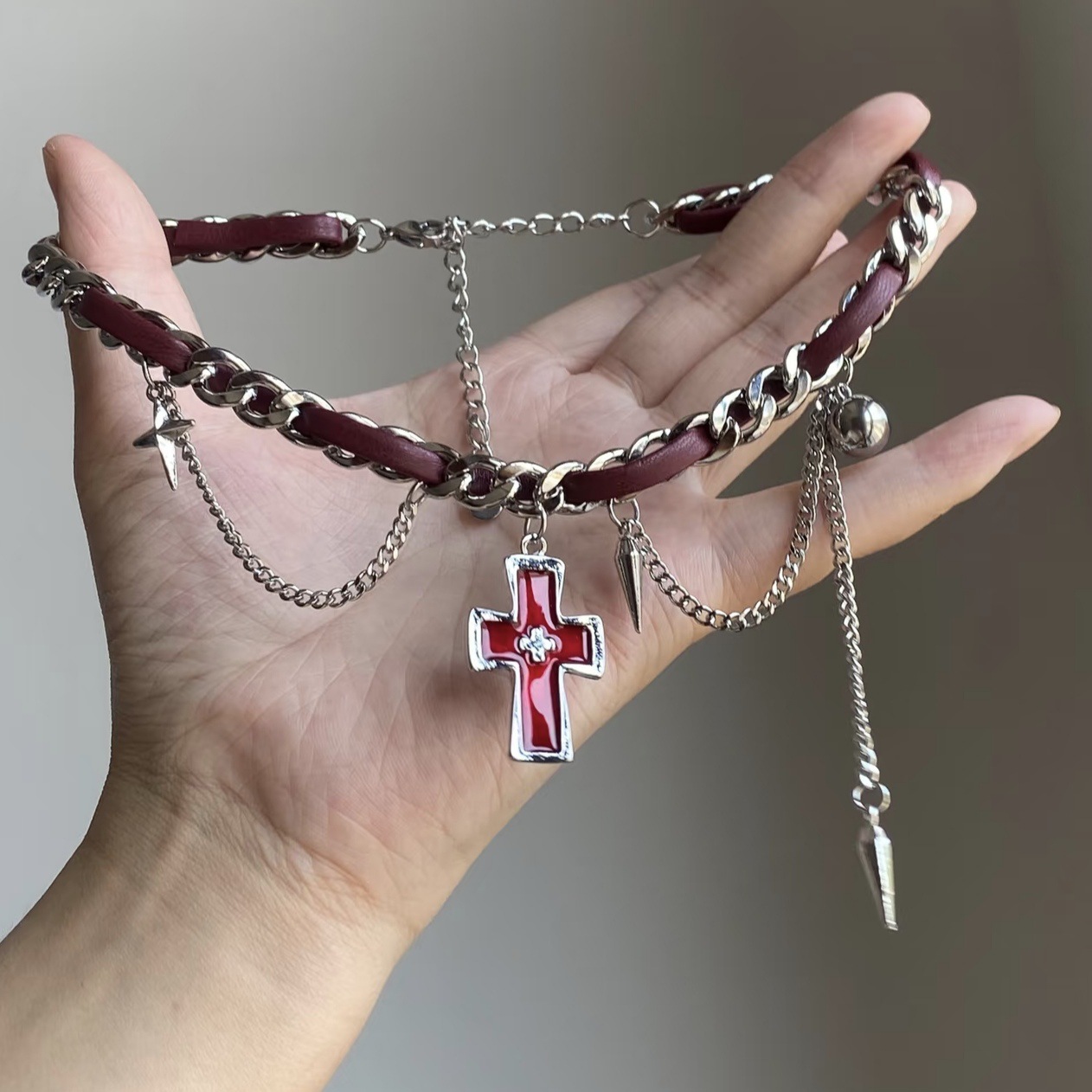 Y2k Grunge Aesthetic Multi Lay - огляд і ціна Layered Pendant Necklace Aesthetic