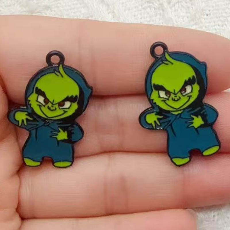 10pcs alloy drip oil cartoon C - огляд і ціна Earrings