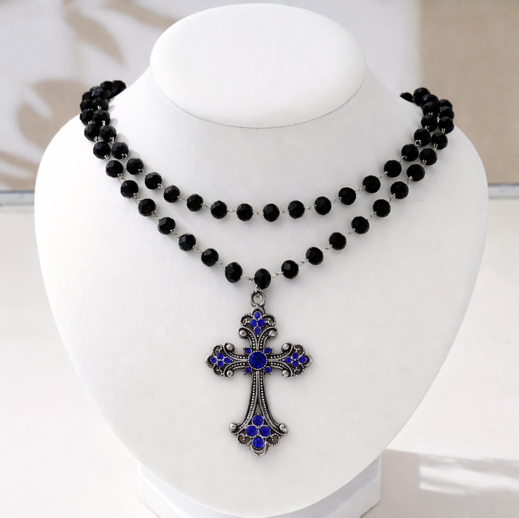 Y2K Grunge Gothic Layered Cros - огляд і ціна Layered Pendant Necklace Aesthetic