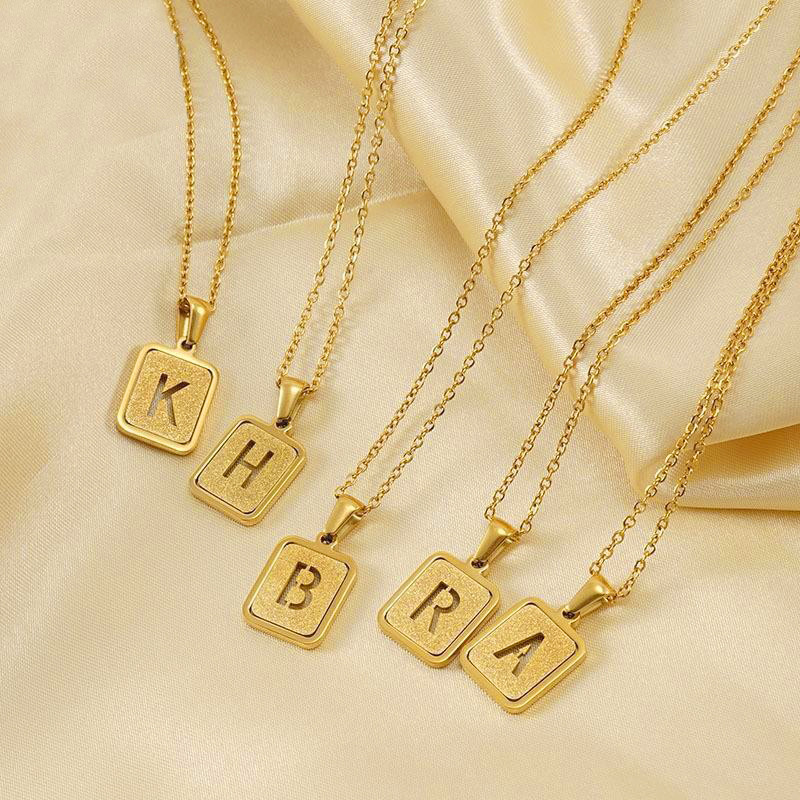 3pcs/ Bag High Quality Chains  - огляд і ціна Initial Letter Necklace 18K Gold