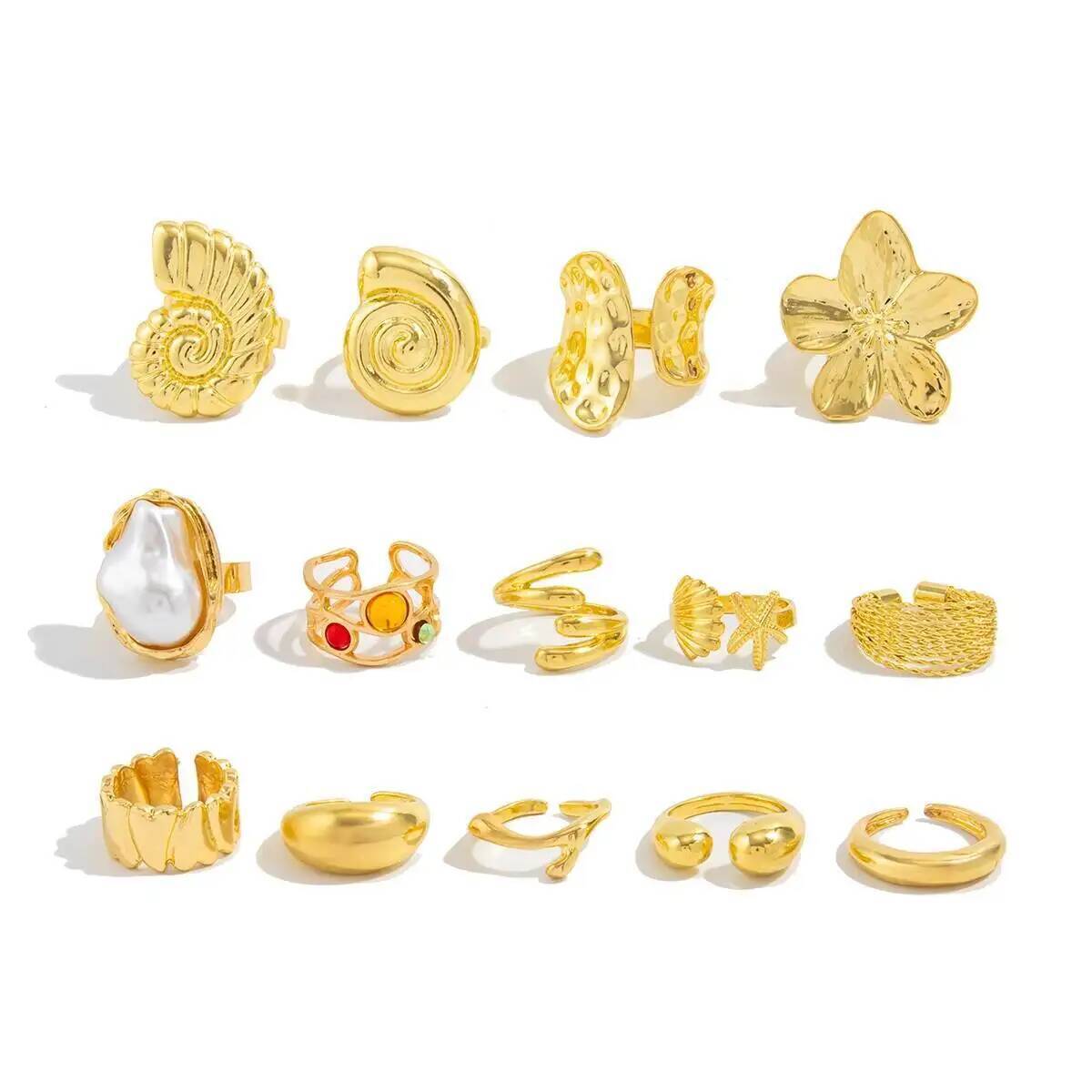 IngeSight.Z 14 Pcs/Set Hip Hop - огляд і ціна Vintage Punk Knuckle Rings Set