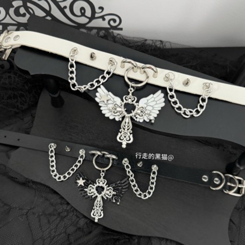 Gothic Subculture Angel Wing C - огляд і ціна Layered Pendant Necklace Aesthetic