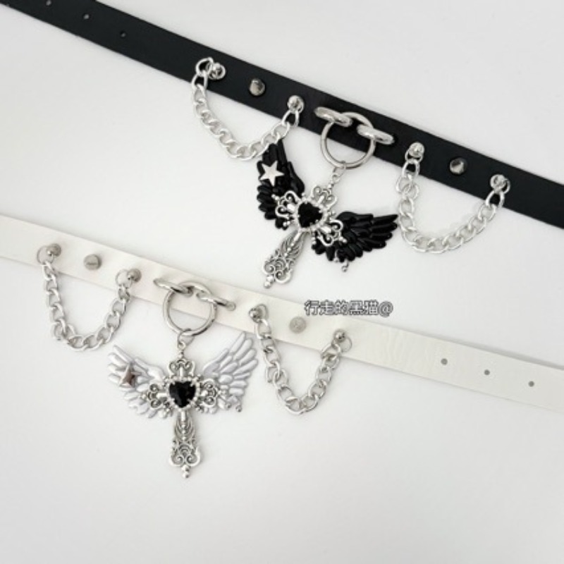 Gothic Subculture Angel Wing C - огляд і ціна Layered Pendant Necklace Aesthetic
