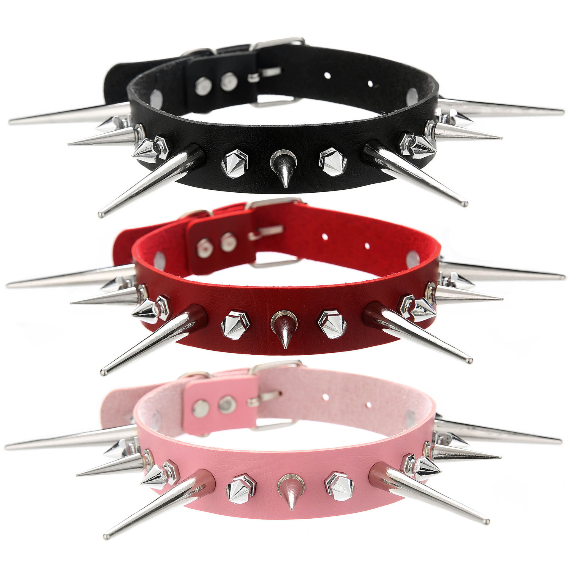 Goth Long Spike Choker Punk Fa - огляд і ціна Goth Punk Spike Choker