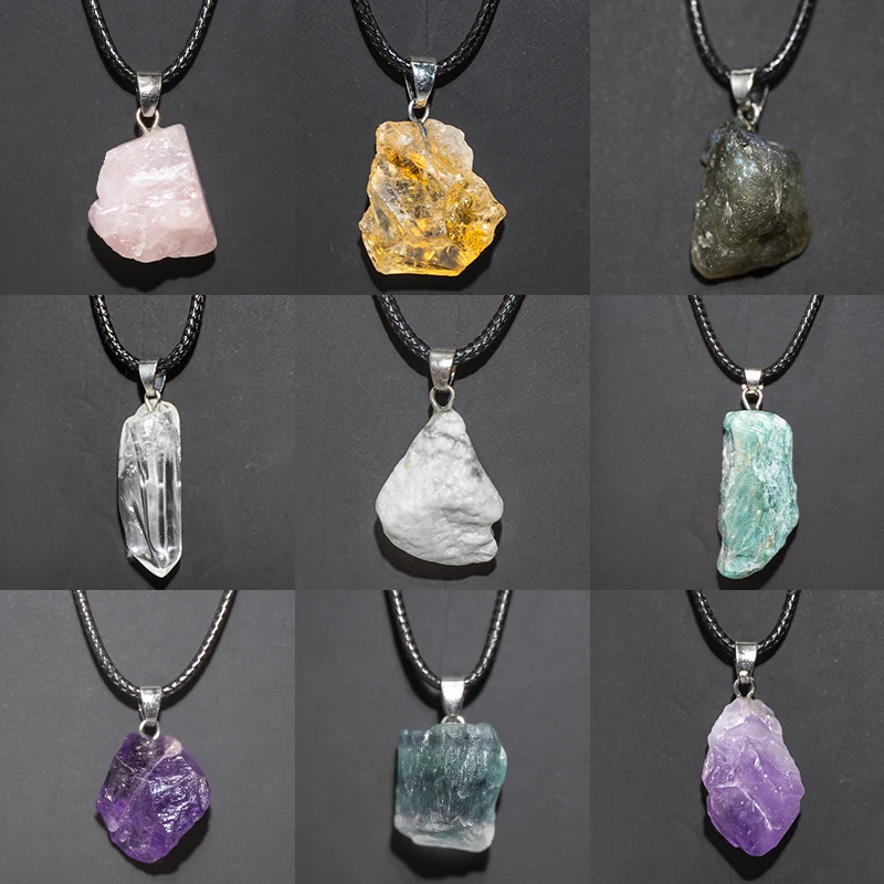 Natural Amethysts Flower Neckl - огляд і ціна Crystal Pendant Necklace Natural Stone