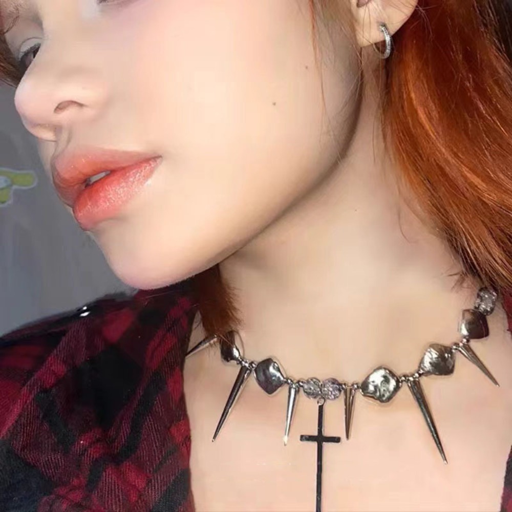 Y2k Subculture Spike Cross Riv - огляд і ціна Goth Punk Spike Choker