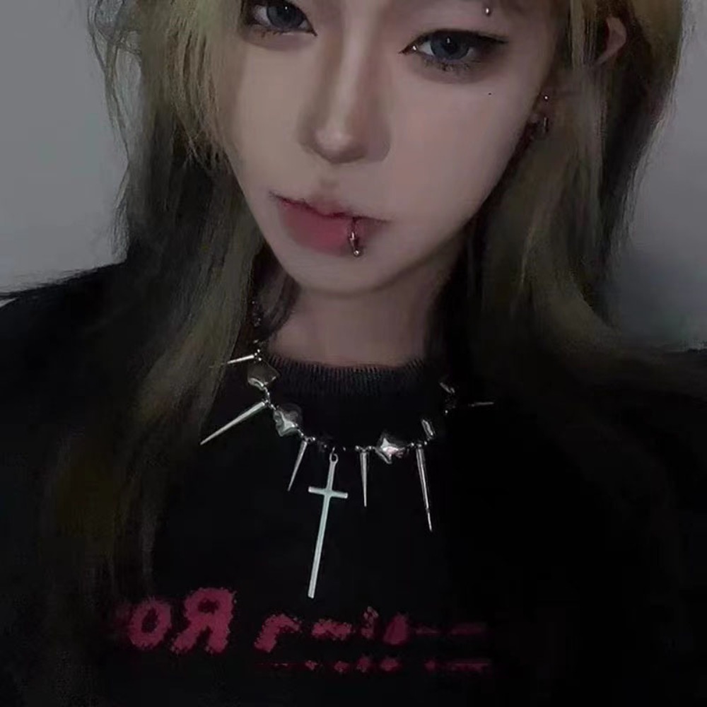 Y2k Subculture Spike Cross Riv - огляд і ціна Goth Punk Spike Choker