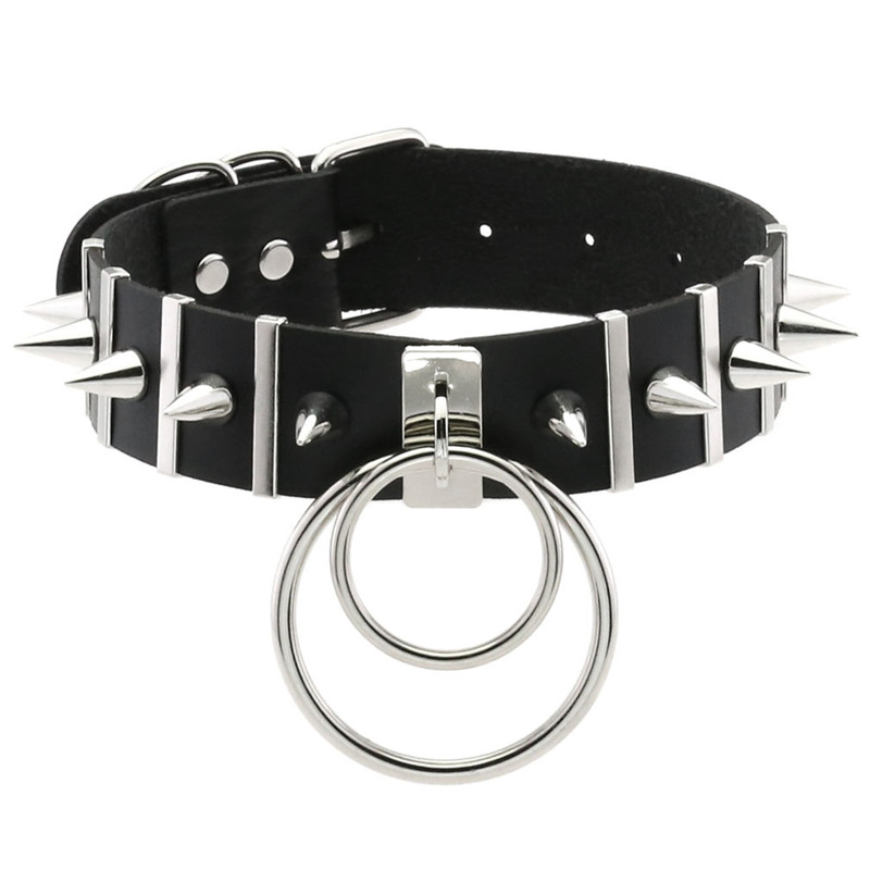 Pink Bondage Spike Choker Neck - огляд і ціна Goth Punk Spike Choker