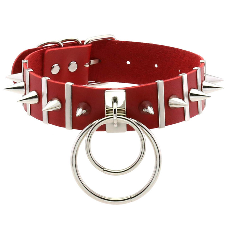 Pink Bondage Spike Choker Neck - огляд і ціна Goth Punk Spike Choker