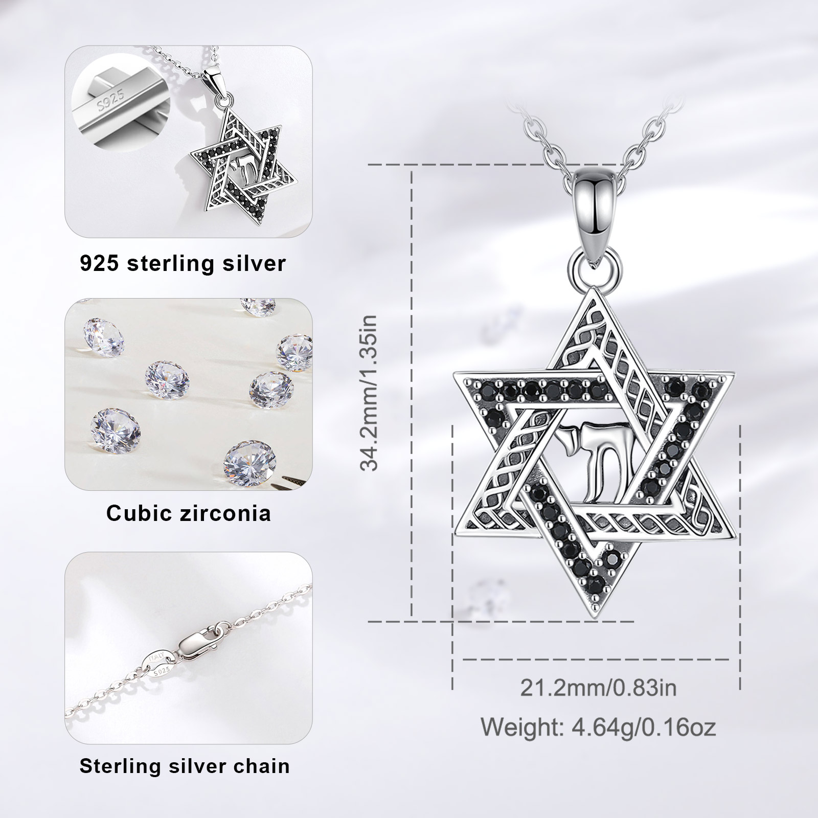 Eudora 925 Sterling Silver Sta - огляд і ціна 925 Sterling Silver Chain Necklace Men