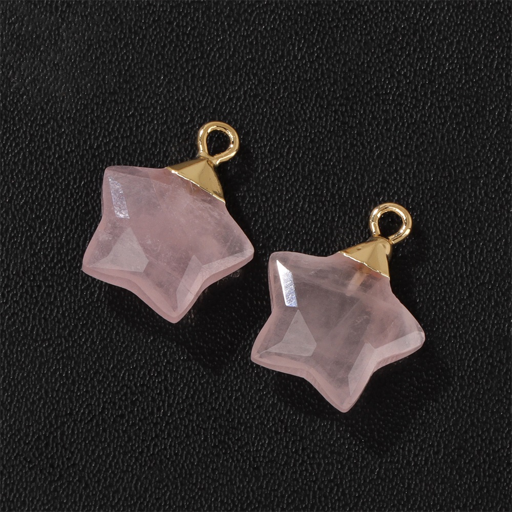 2Pcs Star Shape Stone Pendant  - огляд і ціна Crystal Pendant Necklace Natural Stone