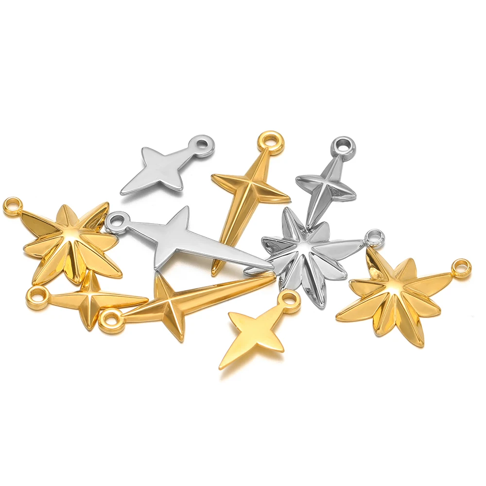 5pcs High Quality Stainless St - огляд і ціна Cross Pendant Necklace Gold